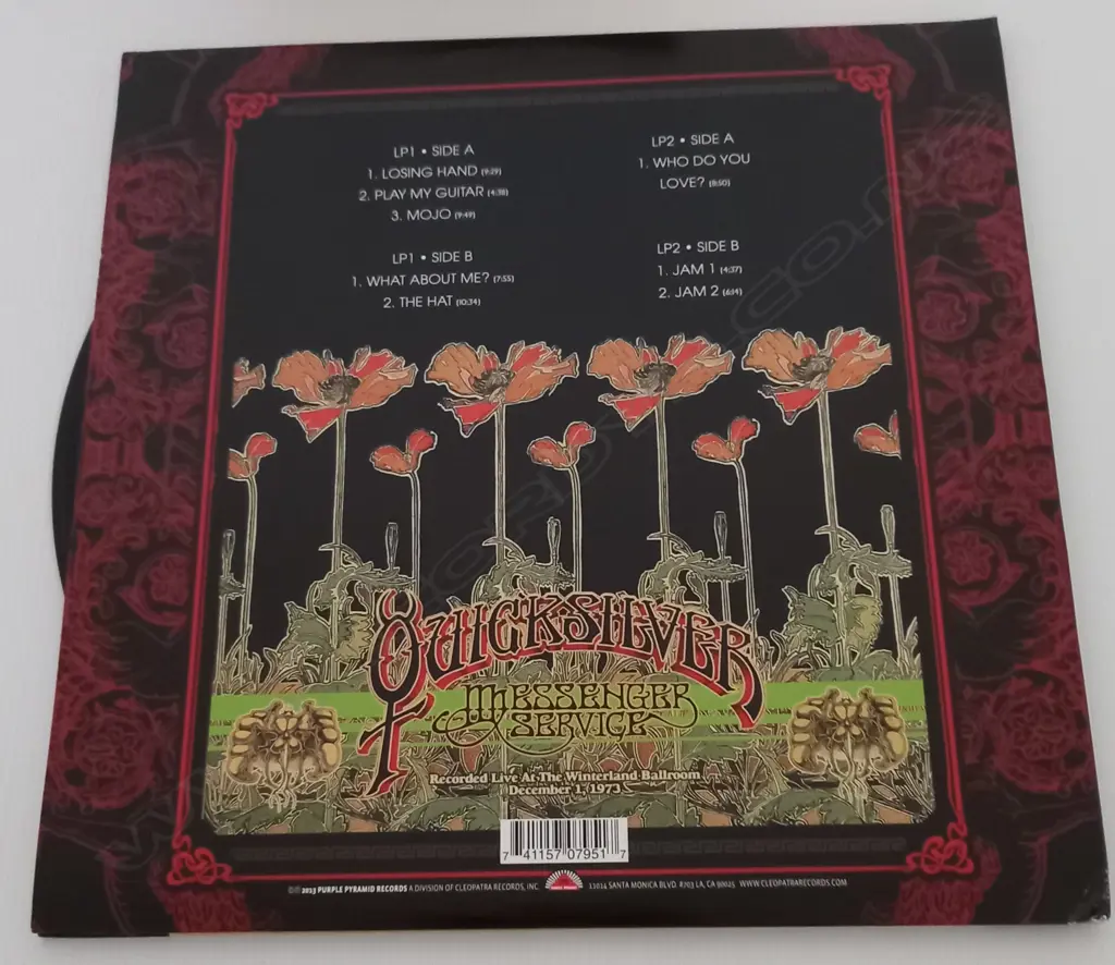 Quicksilver Messenger Service, Live At The Winterland Ballroom, December 1, 1973, (Double Album) Image 1++